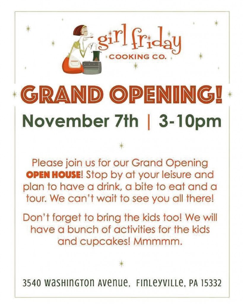 Girl Friday Grand Opening Flyer