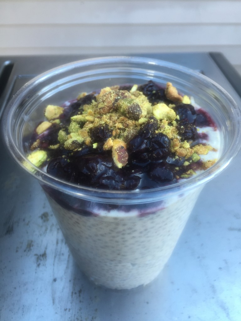 Coconut Chia Pudding with Blueberry Ginger Compote