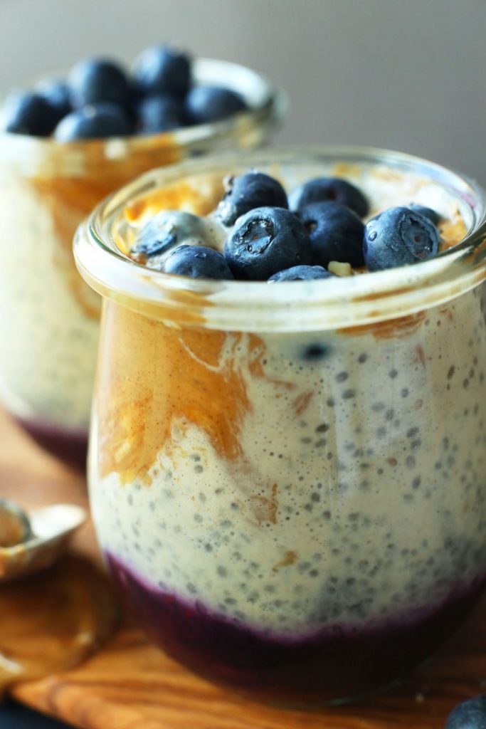 Almond Butter & Jelly Chia Pudding