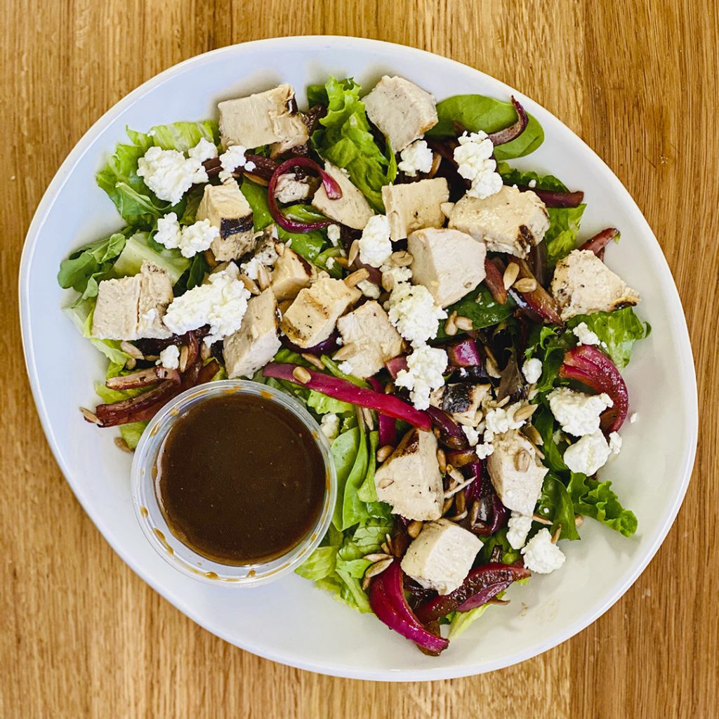 Grilled Chicken Balsamic Goat Cheese Salad Girl Friday Cooking Co.