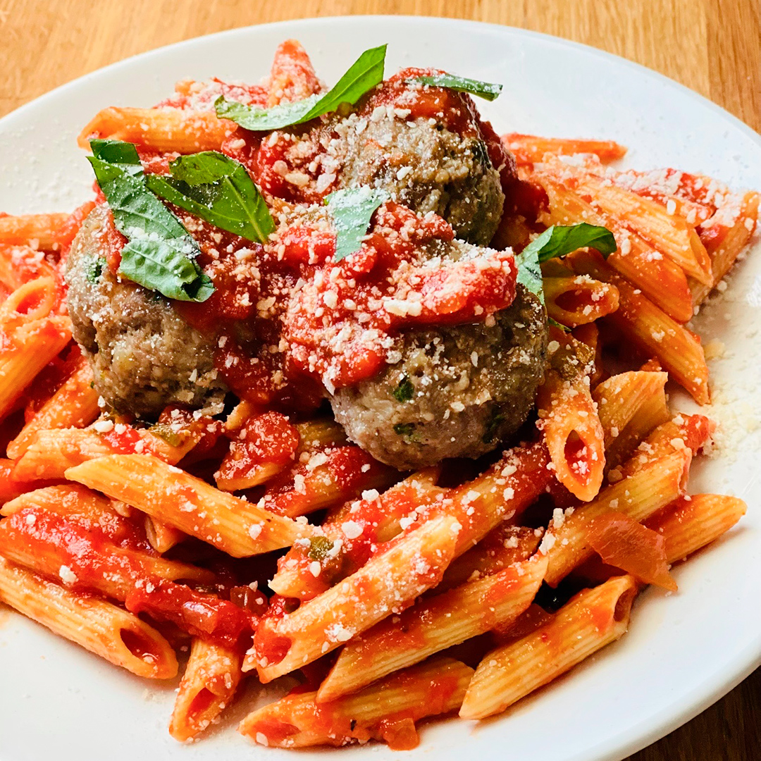 Penne & Meatballs | Single Serving - Girl Friday Cooking Co.