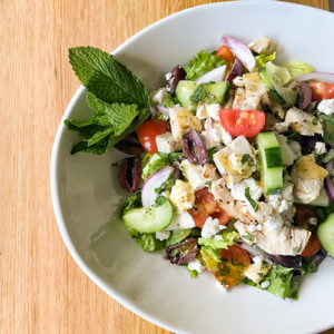 Greek Chopped Salad with Grilled Chicken