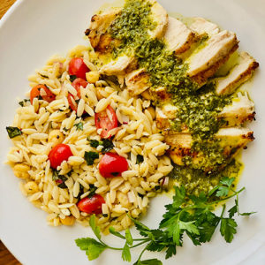 Grilled Chicken + Orzo Salad