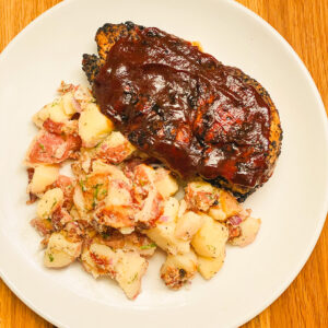 Grilled BBQ Chicken + German Potato Salad